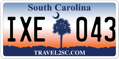 SC license plate IXE043