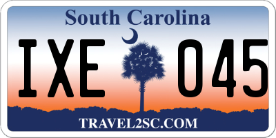 SC license plate IXE045