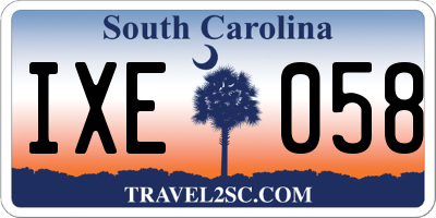 SC license plate IXE058