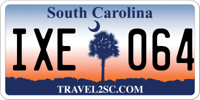 SC license plate IXE064