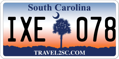SC license plate IXE078