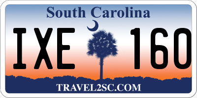 SC license plate IXE160