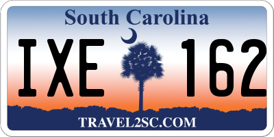 SC license plate IXE162