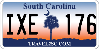 SC license plate IXE176