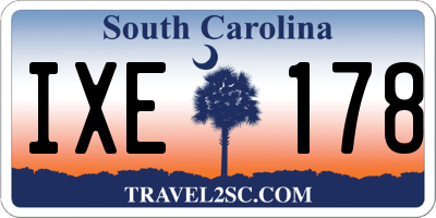 SC license plate IXE178