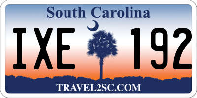 SC license plate IXE192