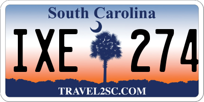 SC license plate IXE274