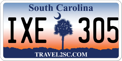SC license plate IXE305