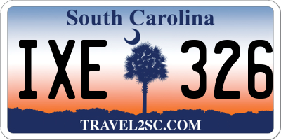 SC license plate IXE326