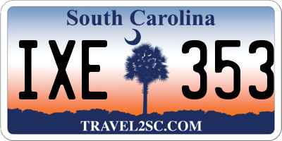 SC license plate IXE353