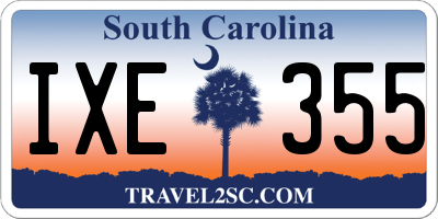 SC license plate IXE355