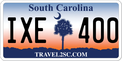 SC license plate IXE400