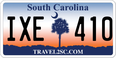 SC license plate IXE410