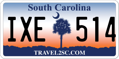 SC license plate IXE514