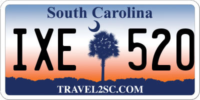 SC license plate IXE520