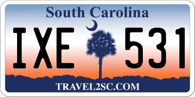 SC license plate IXE531