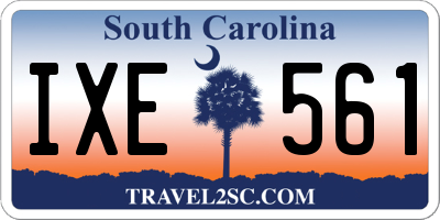 SC license plate IXE561