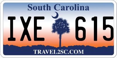 SC license plate IXE615