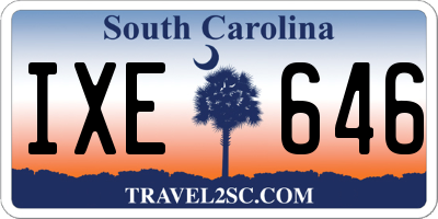SC license plate IXE646