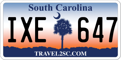 SC license plate IXE647