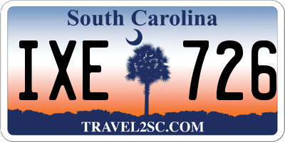 SC license plate IXE726