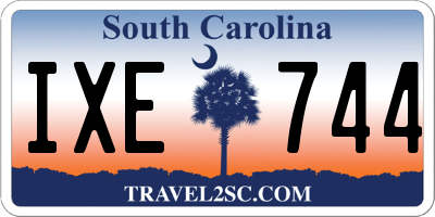 SC license plate IXE744