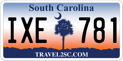 SC license plate IXE781