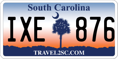 SC license plate IXE876