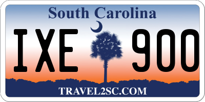 SC license plate IXE900