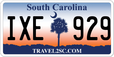 SC license plate IXE929