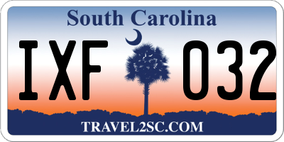 SC license plate IXF032