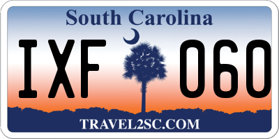 SC license plate IXF060