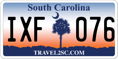 SC license plate IXF076