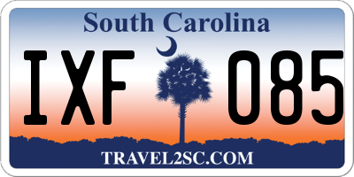 SC license plate IXF085