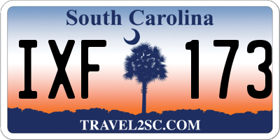 SC license plate IXF173