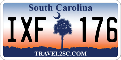 SC license plate IXF176