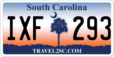 SC license plate IXF293