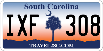 SC license plate IXF308