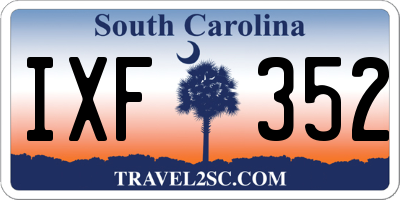 SC license plate IXF352