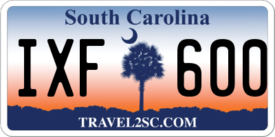 SC license plate IXF600