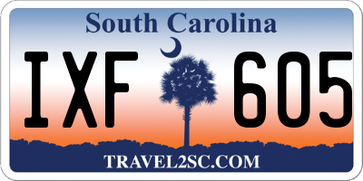 SC license plate IXF605