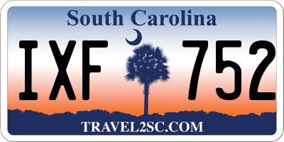 SC license plate IXF752