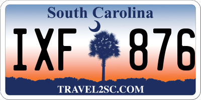 SC license plate IXF876