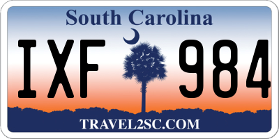 SC license plate IXF984