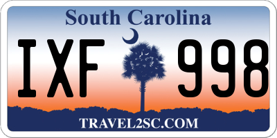 SC license plate IXF998