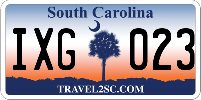 SC license plate IXG023