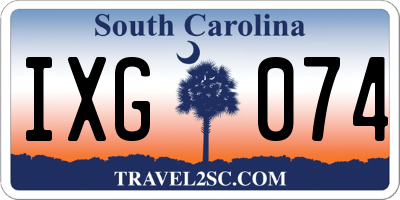 SC license plate IXG074