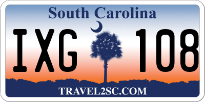 SC license plate IXG108