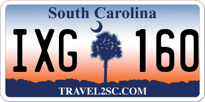 SC license plate IXG160