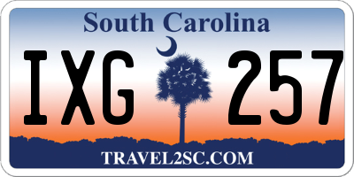 SC license plate IXG257